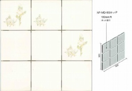 INAX　リベイナミスティデザイン100角　花　ネット張り　NP-MD-100ネットP/752